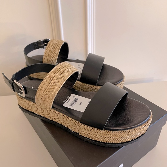 Ron White Shoes - Ron White leather w/ jute sandals. Size 8.5/ euro size 39